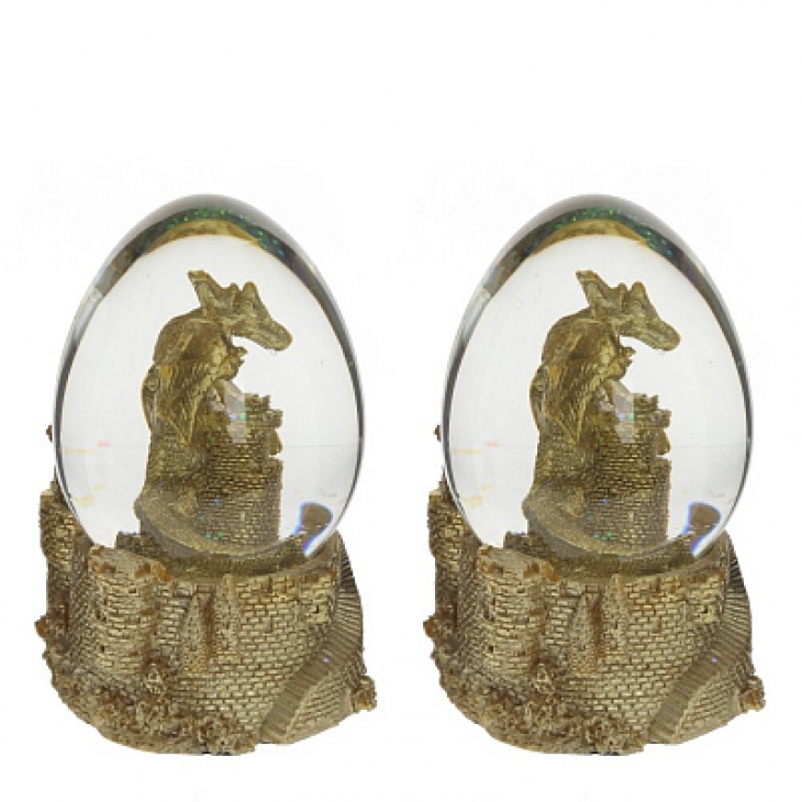 Фигурка декоративная в стекл.шаре "Дракон", D 7 см, L7,5 W7 H10,5 см, 2в.