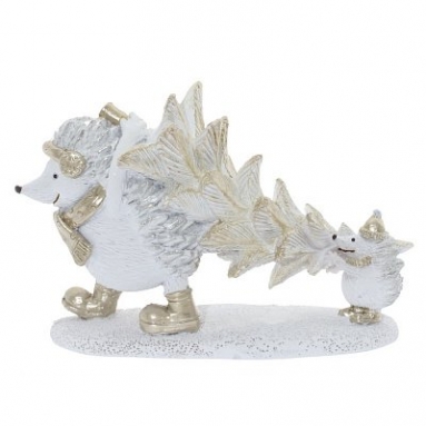 Фигурка декоративная "Ежики", L12 W4,5 H8,5 см