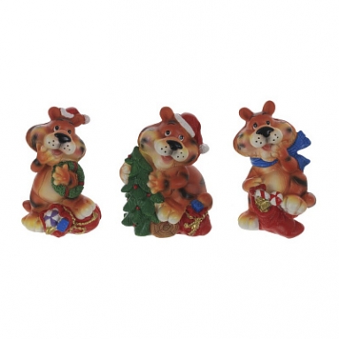 Фигурка декоративная "Тигр", L5,5 W4 H7,5 см, 3в.