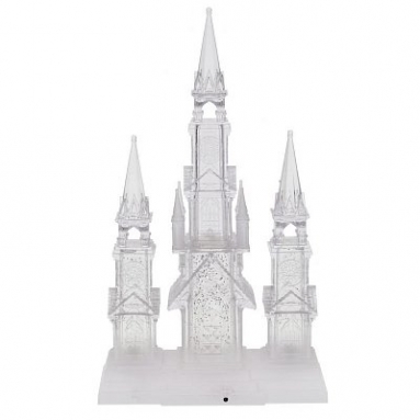 Фигурка декоративная с подсветкой и эффектом вьюги "Замок", L25,5 W9,5 H43,5 см (работает от 4хААА