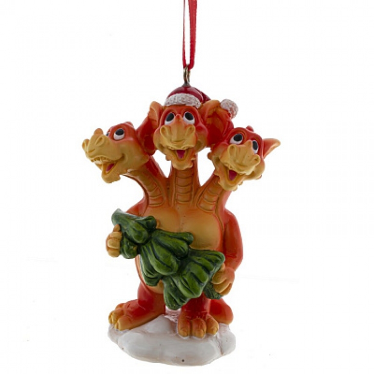 Фигурка декоративная "Дракон", L6,5 W3,5 H8 см, 4в.