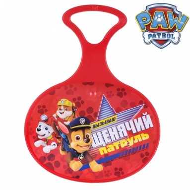 Ледянка "Вызываю Щенячий патруль", Paw Patrol, 310 х 410 х 4 мм, цвет красный