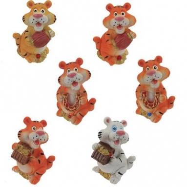 Фигурка декоративная "Тигр", L5,5 W4,5 H9 см, 6в.