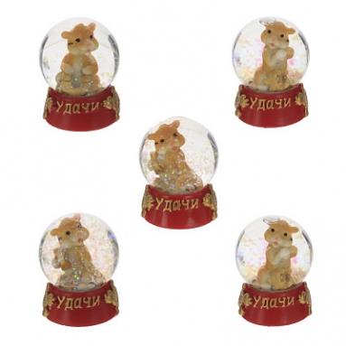 Фигурка декоративная в стекл. шаре "Тигр", L5 W5 H6,5 см, 6в.