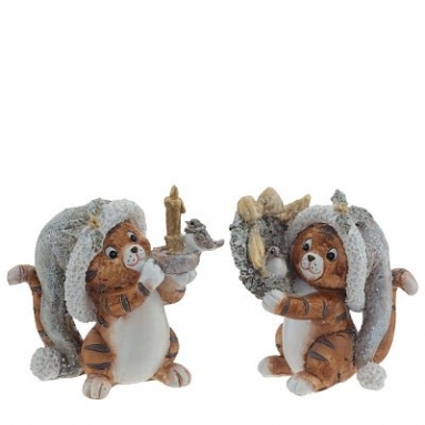 Фигурка декоративная "Тигр", L5,5 W7,5 H8 см, 2в.