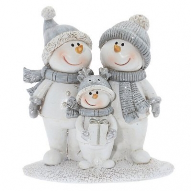 Фигурка декоративная "Снеговики", L11 W5 H11 см