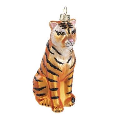 Тигр амурский сидящий (стекло) 6х4,5х11,5 см