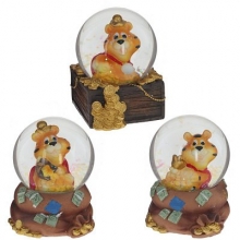 Фигурка декоративная в стекл.шаре "Тигр", L7 W7,5 H9 см, 4в.