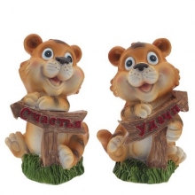 Фигурка декоративная "Тигр", L4,5 W4 H7 см, 2 в.