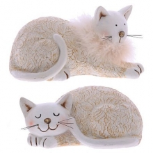 Фигурка декоративная "Кошка", L20 W10 H11 см, 2в.
