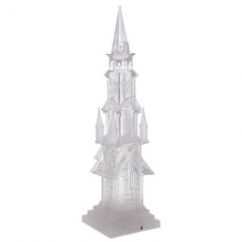 Фигурка декоративная с подсветкой и эффектом вьюги "Замок", L11 W11,5 H43,5 см(работает от 4хААА не