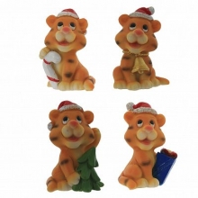 Фигурка декоративная "Тигр", L4 W3,5 H5 см, 4в.
