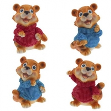 Фигурка декоративная "Тигр", L4,5 W4 H7 см, 4 в.