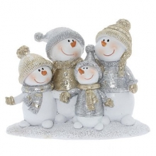 Фигурка декоративная "Снеговики", L14 W5 H10 см