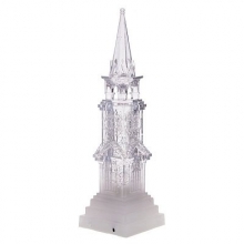 Фигурка декоративная с подсветкой и эффектом вьюги "Замок", L11 W11,5 H43,5 см(работает от 4хААА не