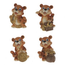 Фигурка декоративная "Тигр", L5,5 W4 H7 см, 4в